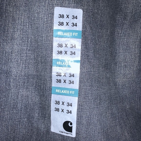 Pair Of Men's Size 38x34 Relaxed Fit Straight Leg Denim Blue Jeans - NEW - Picture 3 of 9